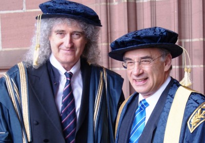 Sir Brian Leveson officially replaces Dr Brian May as he is installed as the new Chancellor of Liverpool John Moores University.