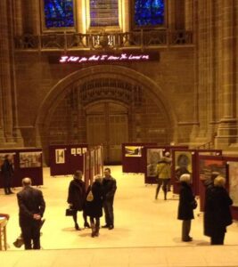 The exhibition on display in the Anglican Cathedral